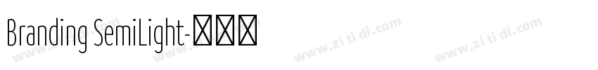 Branding SemiLight字体转换